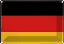 Blechschild 12x18 cm Deutschlands Germany Flagge Fahne Wappen