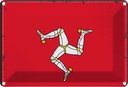 Blechschild 12x18 cm Isle of Man Dekoration Flagge Fahne Wappen