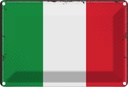 Blechschild 12x18 cm Italiens Italy Flagge Fahne Wappen