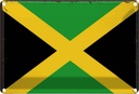 Blechschild 12x18 cm Jamaikas Jamaica Flagge Fahne Wappen