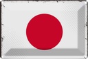 Blechschild 12x18 cm Japans Japan Flagge Fahne Wappen