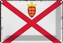 Blechschild 12x18 cm Jerseys Jersey Flagge Fahne Wappen