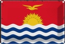 Blechschild 12x18 cm Kiribatis Kiribati Flagge Fahne Wappen