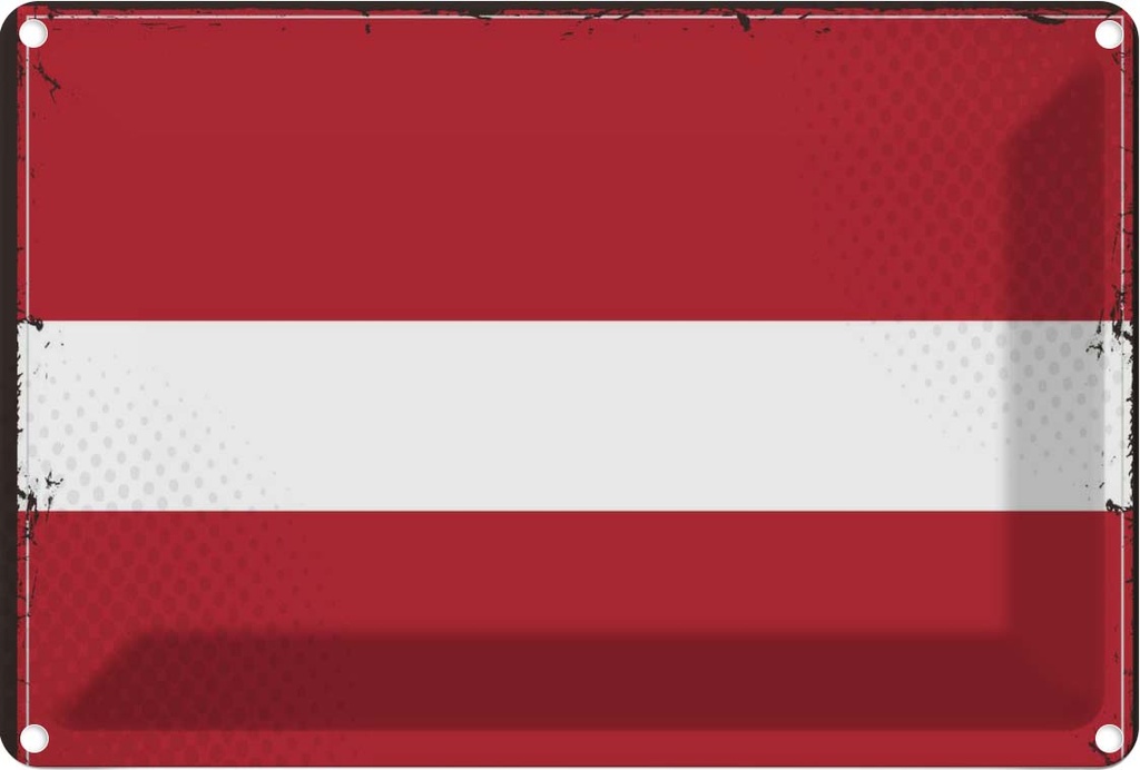 Blechschild 12x18 cm Lettlands Latvia Flagge Fahne Wappen
