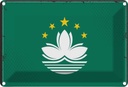 Blechschild 12x18 cm Macaus Macau Flagge Fahne Wappen