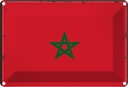 Blechschild 12x18 cm Marokkos Morocco Flagge Fahne Wappen