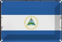 Blechschild 12x18 cm Nicaraguas Nicaragua Flagge Fahne Wappen