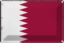 Blechschild 12x18 cm Katars Qatar Flagge Fahne Wappen