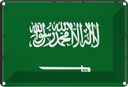 Blechschild 12x18 cm Saudi-Arabien Saudi Arabia Flagge Fahne Wappen