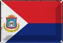 Blechschild 12x18 cm Sint Maartens Maarten Flagge Fahne Wappen