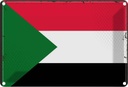 Blechschild 12x18 cm Sudan Flagge Fahne Wappen