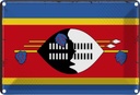 Blechschild 12x18 cm Swasilands Eswatini Flagge Fahne Wappen