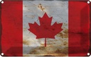 Blechschild 12x18 cm Kanada Canada Rost Flagge Fahne Wappen
