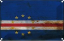 Blechschild 12x18 cm Kap Verde Cape Rost Flagge Fahne Wappen
