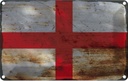 Blechschild 12x18 cm England Rost Flagge Fahne Wappen