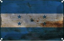 Blechschild 12x18 cm Hondura Honduras Rost Flagge Fahne Wappen