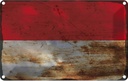 Blechschild 12x18 cm Indonesien Indonesia Rost Flagge Fahne Wappen