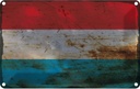 Blechschild 12x18 cm Luxemburg Luxembourg Rost Flagge Fahne Wappen