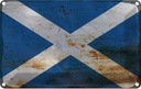 Blechschild 12x18 cm Schottland Scotland Rost Flagge Fahne Wappen