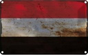 Blechschild 12x18 cm Jemen Yemen Rost Flagge Fahne Wappen