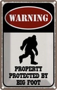 Blechschild 18x12 cm Warning property protected by Warnschild Hinweisschild Sicherheit Vorsicht