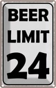 Blechschild 18x12 cm BEER Limit 24 Bier Alkohol
