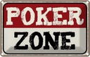 Blechschild 12x18 cm Poker Zone Sport Hobby