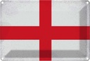 Blechschild 12x18 cm England Vintage Flagge Fahne Wappen