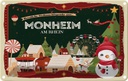 Blechschild 12x18 cm Weihnachten MONHEIM AM RHEIN