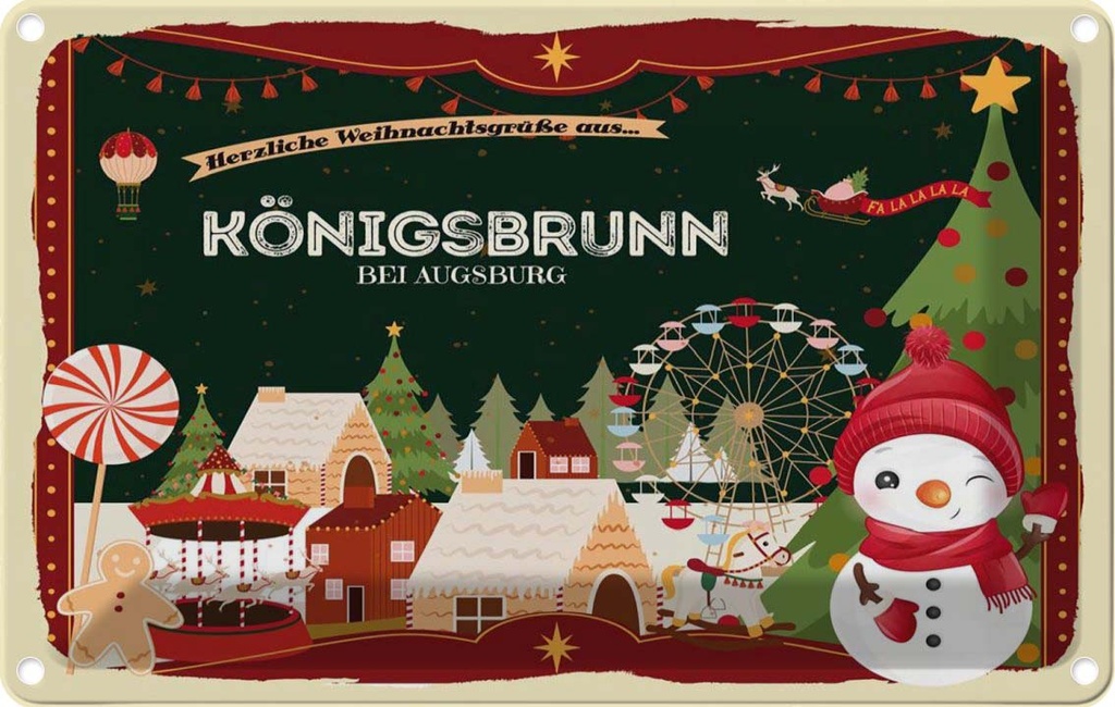 Blechschild 20x30 cm Weihnachten KÖNIGSWINTER