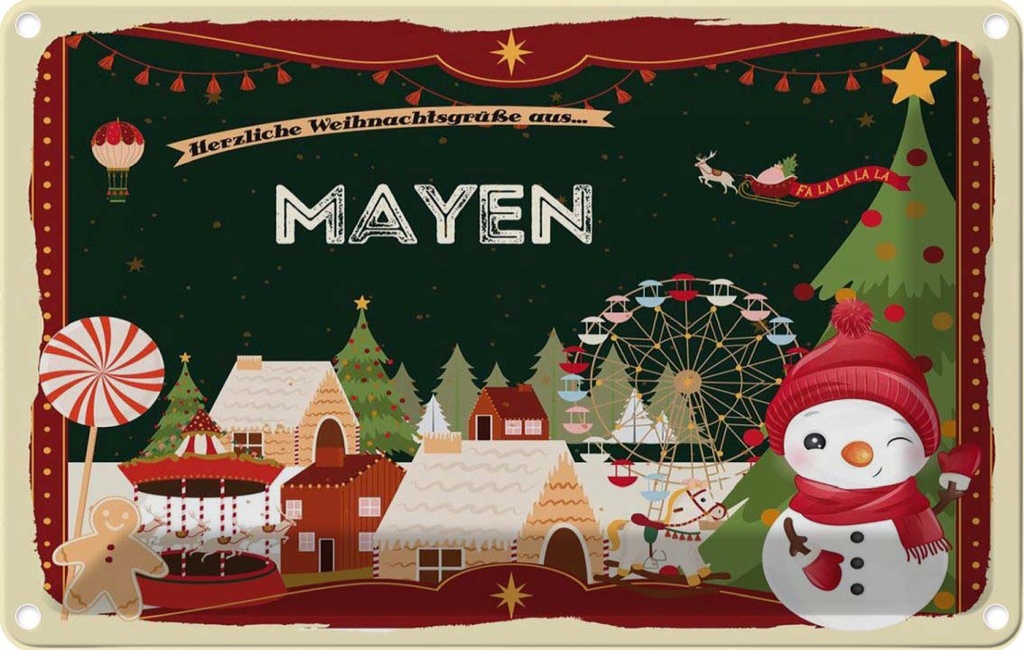Blechschild 20x30 cm Weihnachten MAYEN