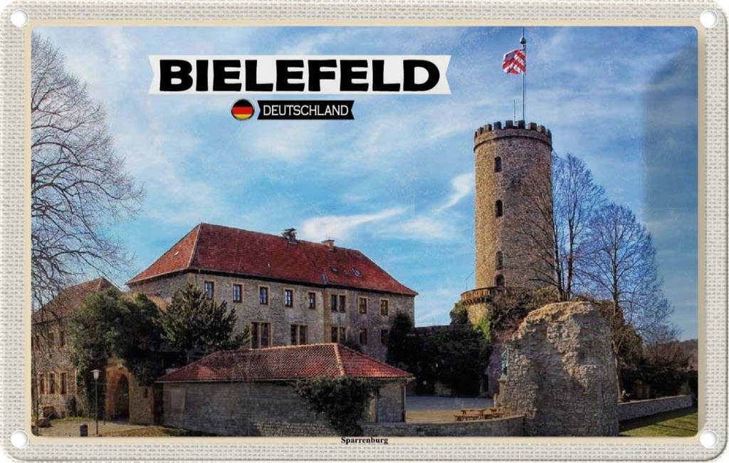 Blechschild 20x30 cm Berlin Hauptstadt Sparrenburg Bildmotiv Reisemotiv Abenteuer Reisen Urlaub