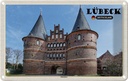 Blechschild 20x30 cm Lübeck Deutschland Holstentor Bildmotiv Reisemotiv Abenteuer Reisen Urlaub