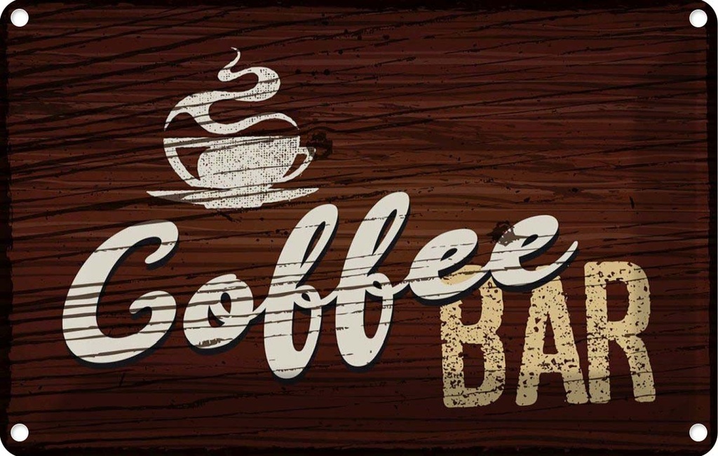 Blechschild 20x30 cm Coffee Bar