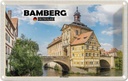 Blechschild 20x30 cm Bamberg Altes Rathaus Fluss Bildmotiv Reisemotiv Abenteuer Reisen Urlaub