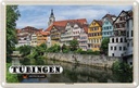 Blechschild 20x30 cm Tübingen Neckarfront Fluss Gebäude Bildmotiv Reisemotiv Abenteuer Reisen Urlaub