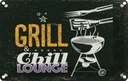 Blechschild 20x30 cm Grill & Chill Lounge 5 Sterne
