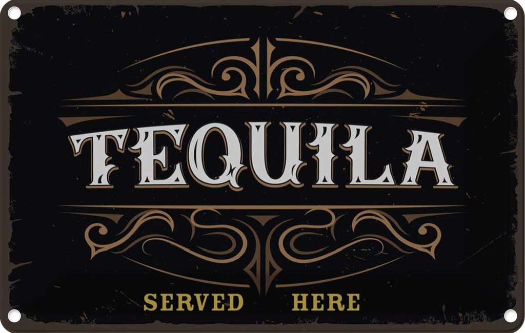 Blechschild 20x30 cm Tequila served here