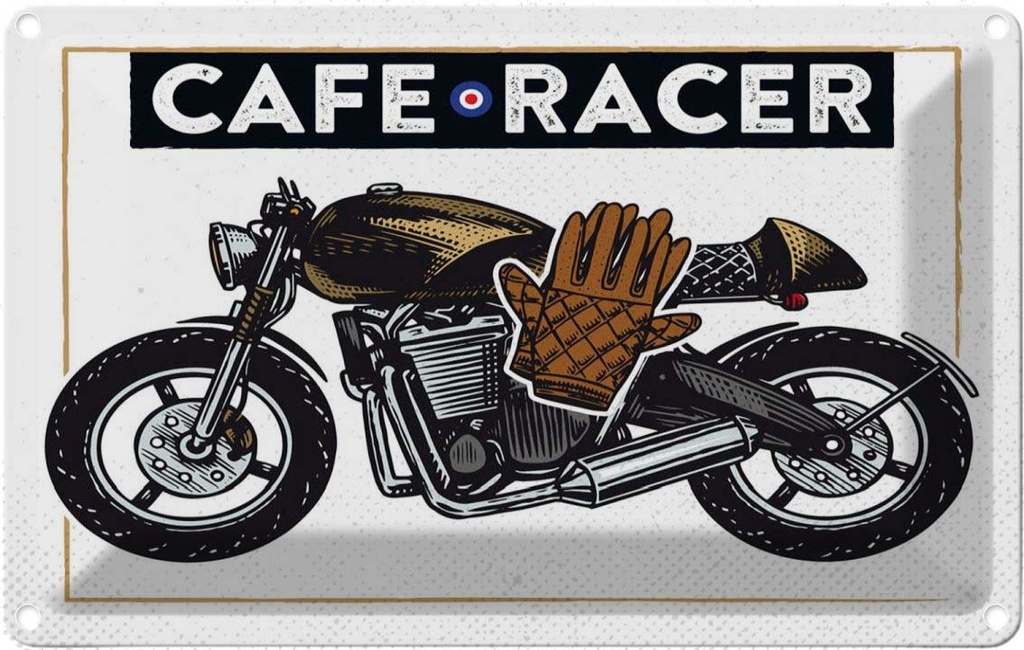 Blechschild 20x30 cm Motorcycle Cafe Racer Motorrad