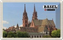 Blechschild 20x30 cm Basel Schweiz Münster Kirche Bildmotiv Reisemotiv Abenteuer Reisen Urlaub