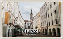 Blechschild 20x30 cm Linz Österreich Altstadt Kirche Bildmotiv Reisemotiv Abenteuer Reisen Urlaub