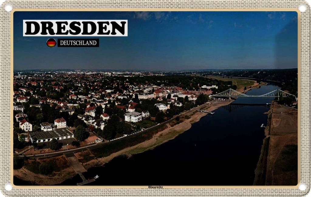 Blechschild 20x30 cm Dresden Deutschland Blasewitz Bildmotiv Reisemotiv Abenteuer Reisen Urlaub