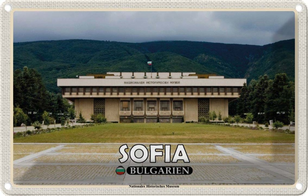 Blechschild 20x30 cm Sofia Bulgarien Historisches Museum Bildmotiv Reisemotiv Abenteuer Reisen Urlaub