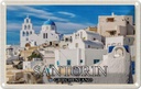 Blechschild 20x30 cm Santorin Griechenland Pyrgos Dorf Bildmotiv Reisemotiv Abenteuer Reisen Urlaub