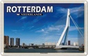 Blechschild 20x30 cm Rotterdam Niederlande Erasmus-Brücke Bildmotiv Reisemotiv Abenteuer Reisen Urlaub