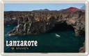 Blechschild 20x30 cm Lanzarote Spanien Los Hervideros Küste Bildmotiv Reisemotiv Abenteuer Reisen Urlaub