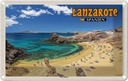 Blechschild 20x30 cm Lanzarote Spanien Urlaub Playa Blanca Strand Meer Bildmotiv Reisemotiv Abenteuer Reisen