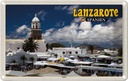 Blechschild 20x30 cm Lanzarote Spanien Teguise Stadt Kirche Bildmotiv Reisemotiv Abenteuer Reisen Urlaub
