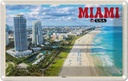 Blechschild 20x30 cm Miami USA Strand Hochhäuser Meer Bildmotiv Reisemotiv Abenteuer Reisen Urlaub