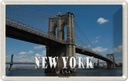Blechschild 20x30 cm New York Urlaub USA Brookly Bridge Brücke Bildmotiv Reisemotiv Abenteuer Reisen